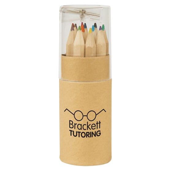 12-Piece Colored Pencils Tube With Sharpener