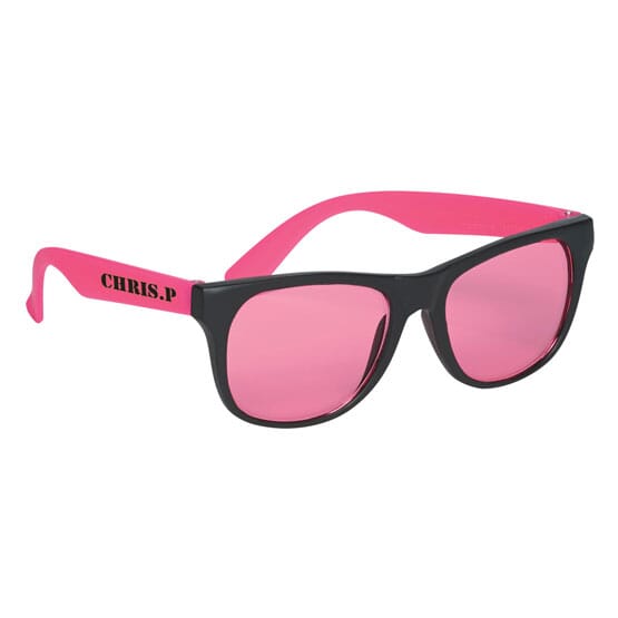 sunglasses with pink tinted lenses