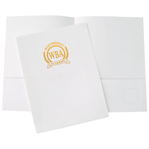 Small Qty Folders- 1 Color Foil - White Paperstock