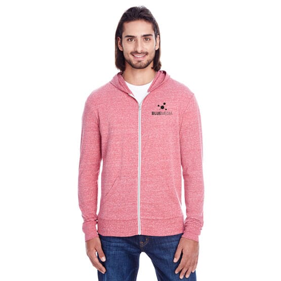 Threadfast Full Zip Heathered Hoodie - Unisex