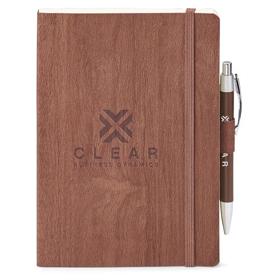 Woodgrain-Look Soft Cover Journal Set