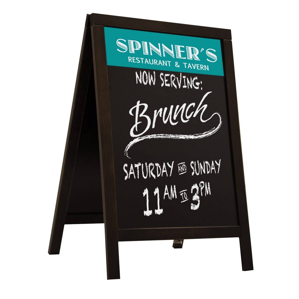 Wooden A-Frame Chalkboard Display