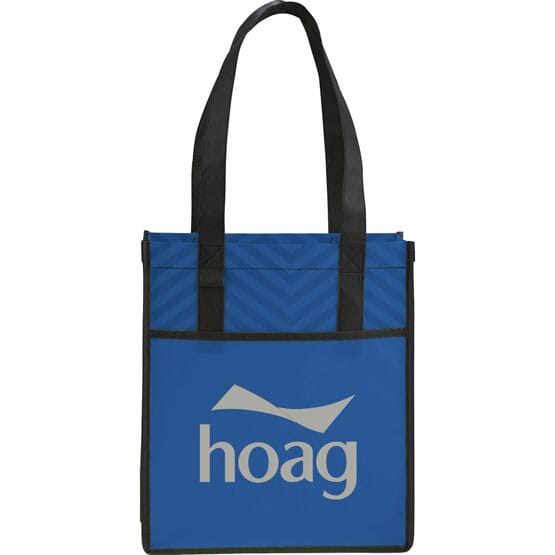 Printed Chevron Non-Woven  Shopper Tote