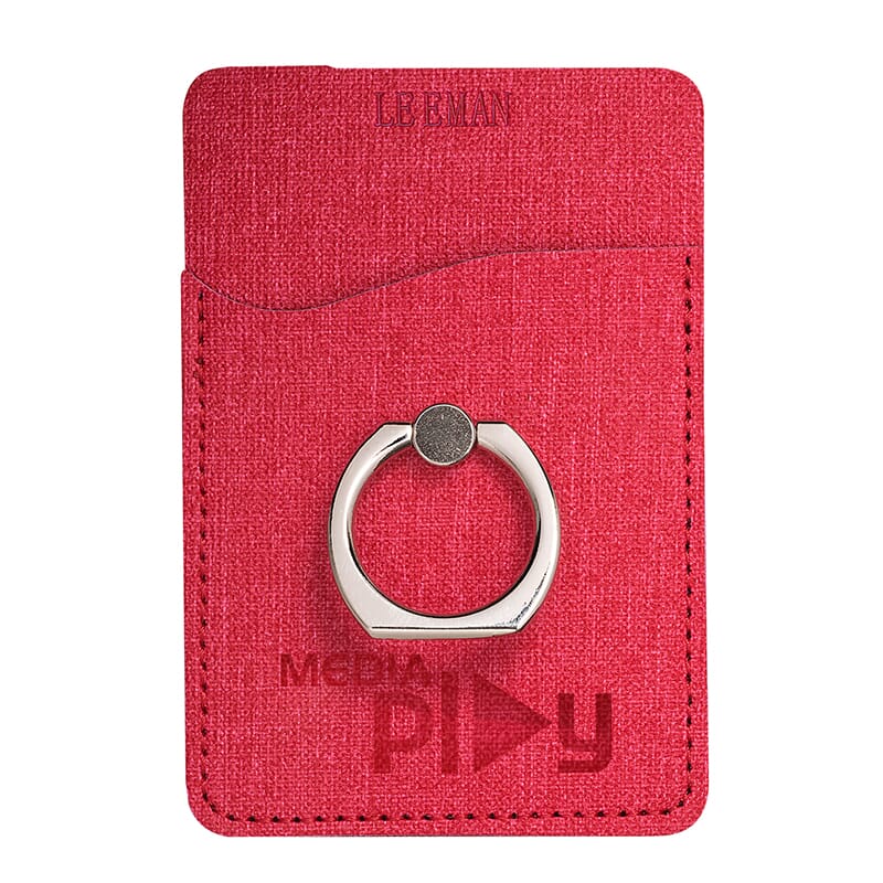 Leeman RFID Phone Pocket with Metal Ring Phone Stand