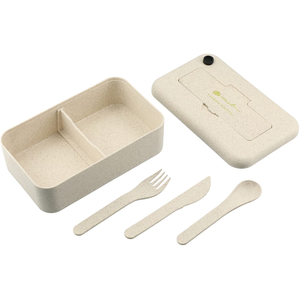 Bamboo Fiber Lunch Box with Utensil Pocket