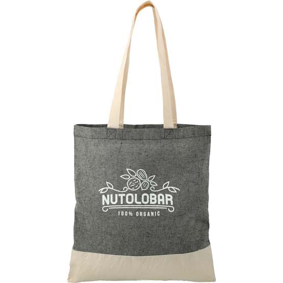 natural and gray eco friendly tote bag