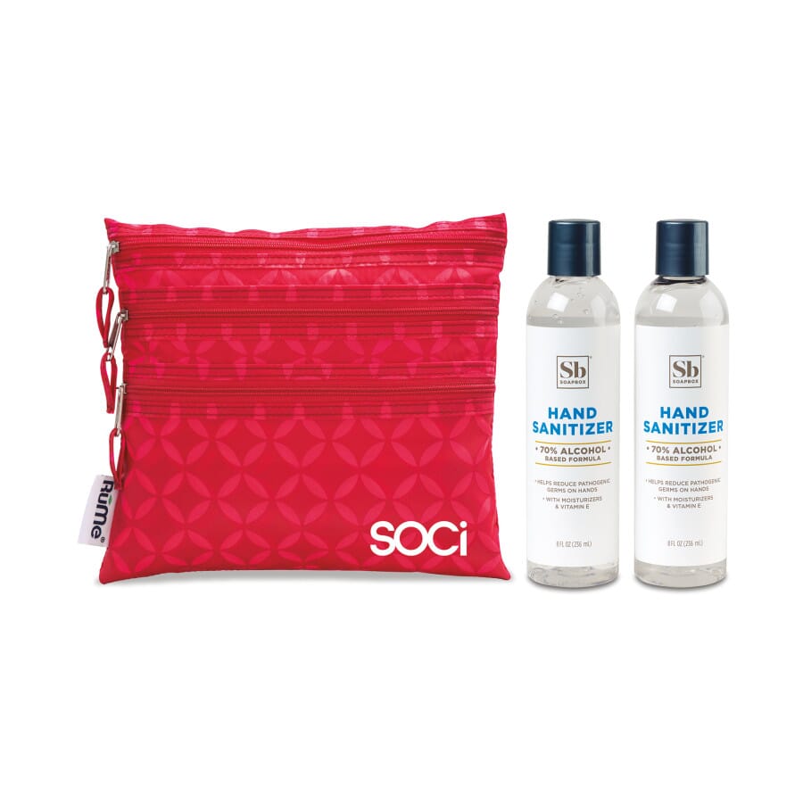 Soapbox Hand Sanitizer Duo Gift Set with Carrying Case