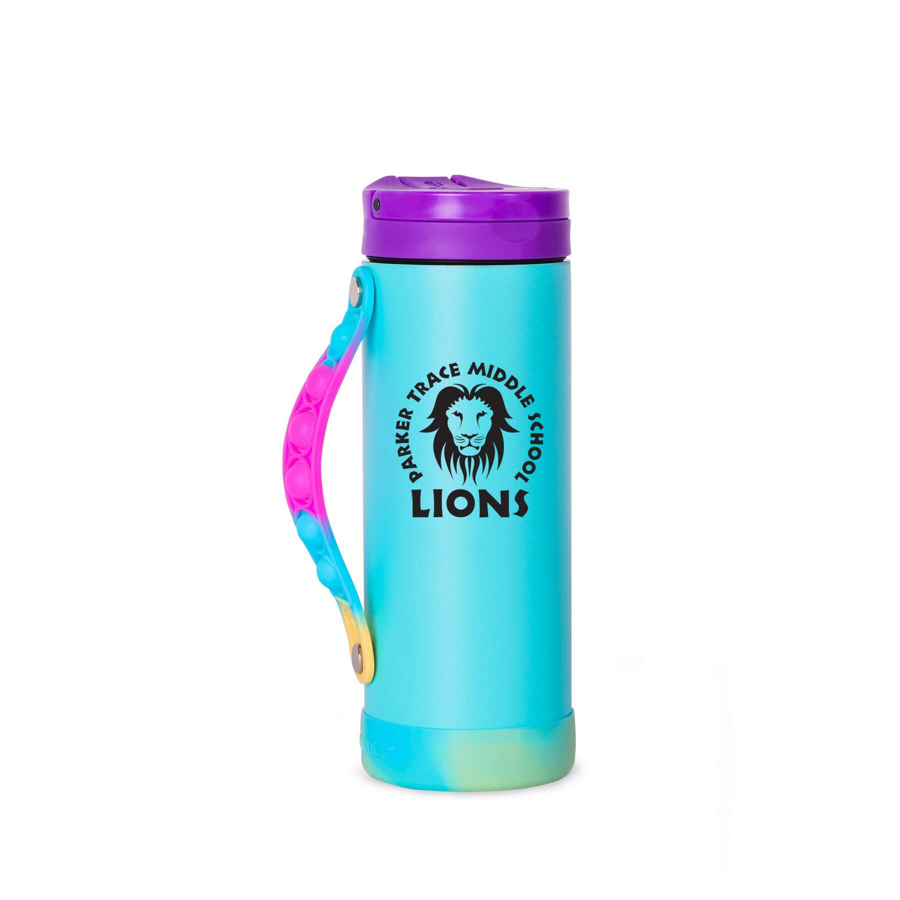 14 oz Elemental® Iconic Pop Fidget Stress Relief Bottle w/Drink Spout & Straw