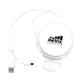 Computer LED Ring Light with Privacy Slide Cover