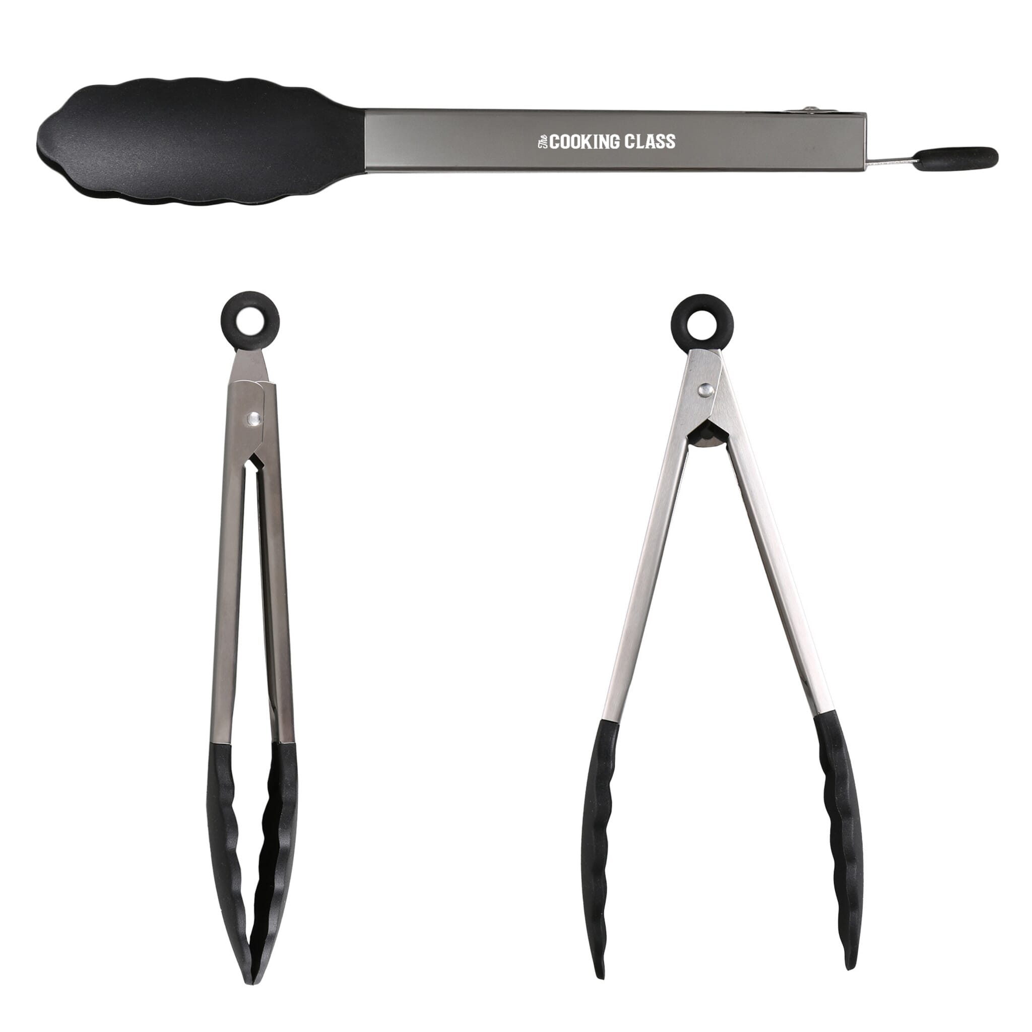 Blaze 9" Stainless & Silicone Tongs