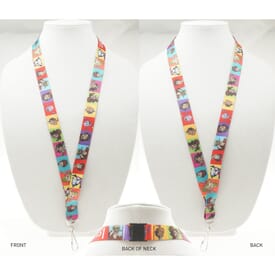 3/4" Digitally Sublimated Lanyard w/ Sew on Breakaway