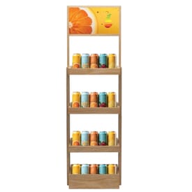 4-Shelf Wood Display Stand