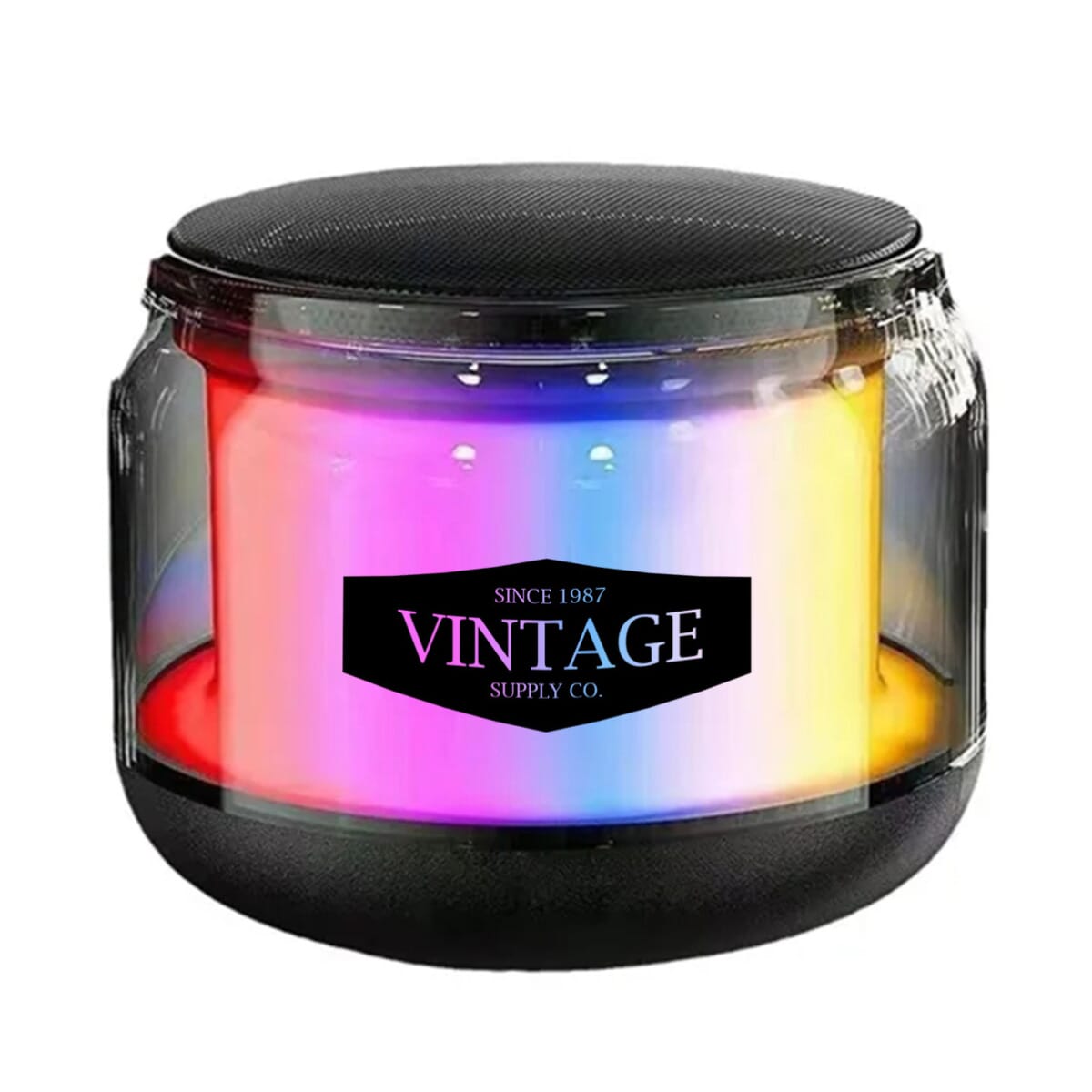 Portable Bluetooth Speaker with Colorful Lights and Sound