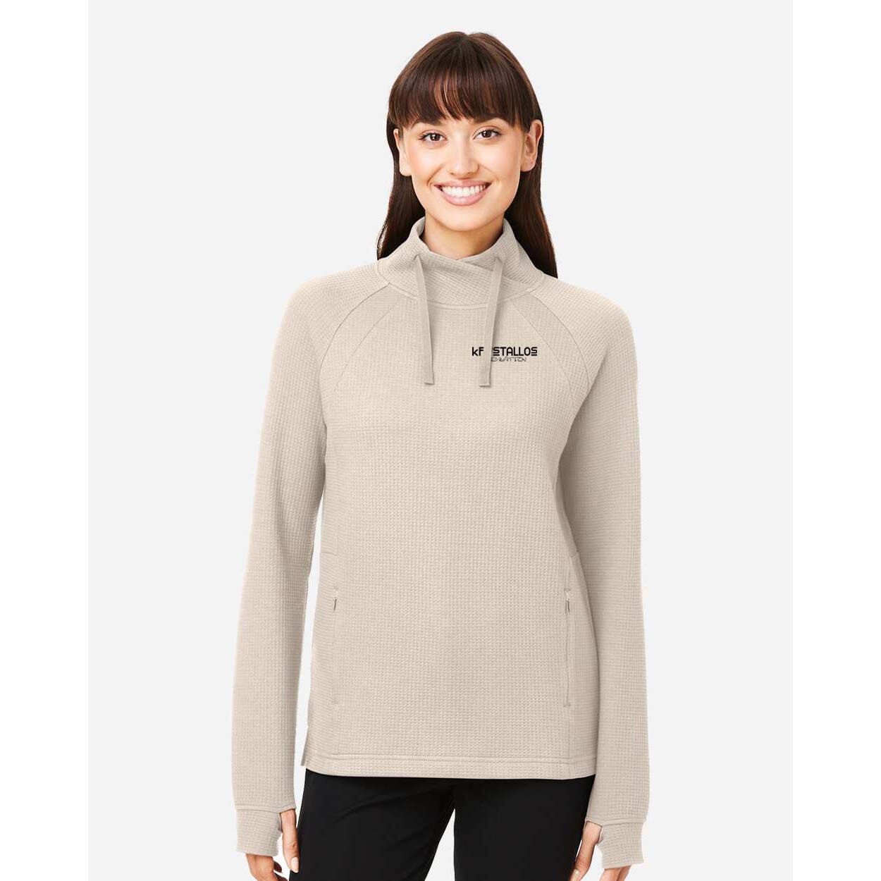 Women's North End Rhythm Waffle Cross-Neck Pullover