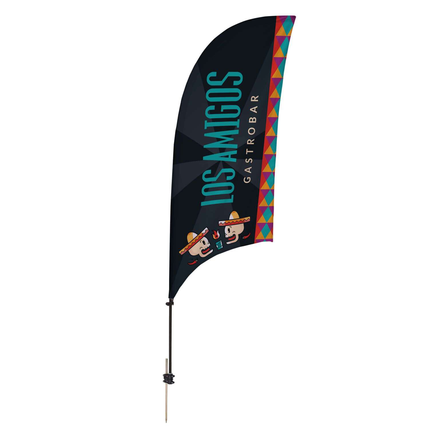 7.5' Value Razor Sail Sign Kit (Single-Sided with Value Spike)