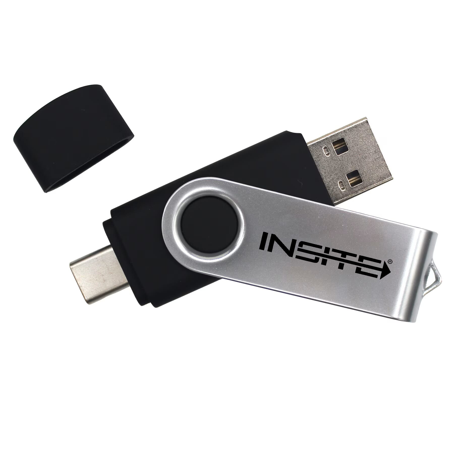 iClick Scottsdale Flash Drive Type A & C Black Swivel 4GB