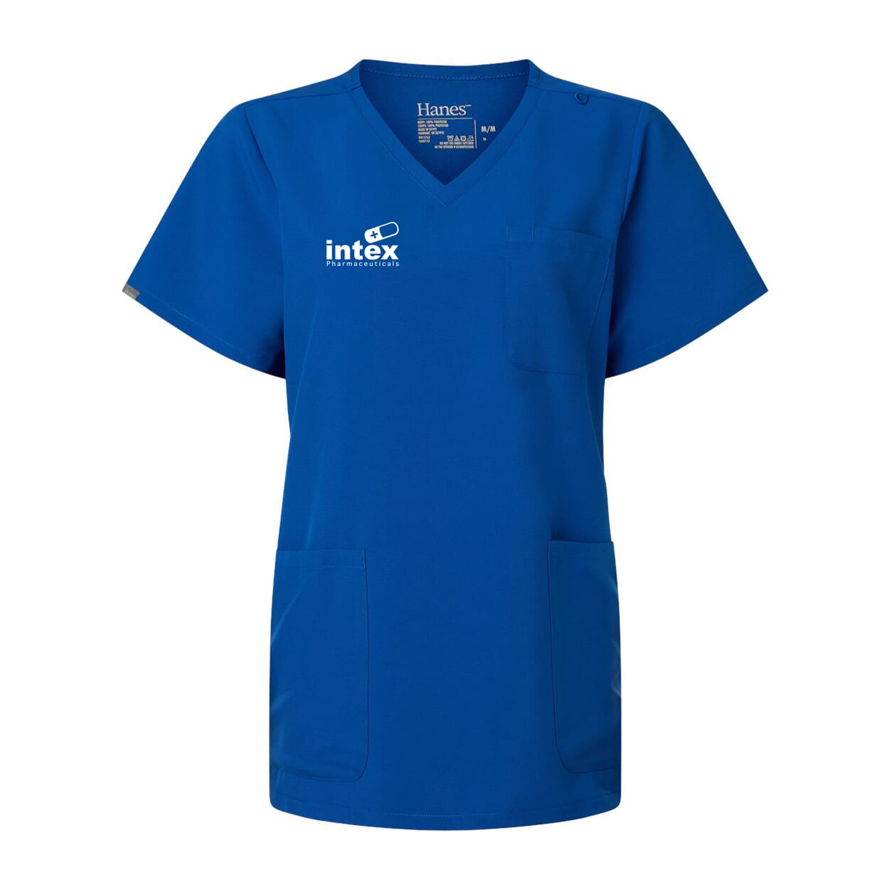 Women's Hanes V-Neck 3 Pocket Scrub Top