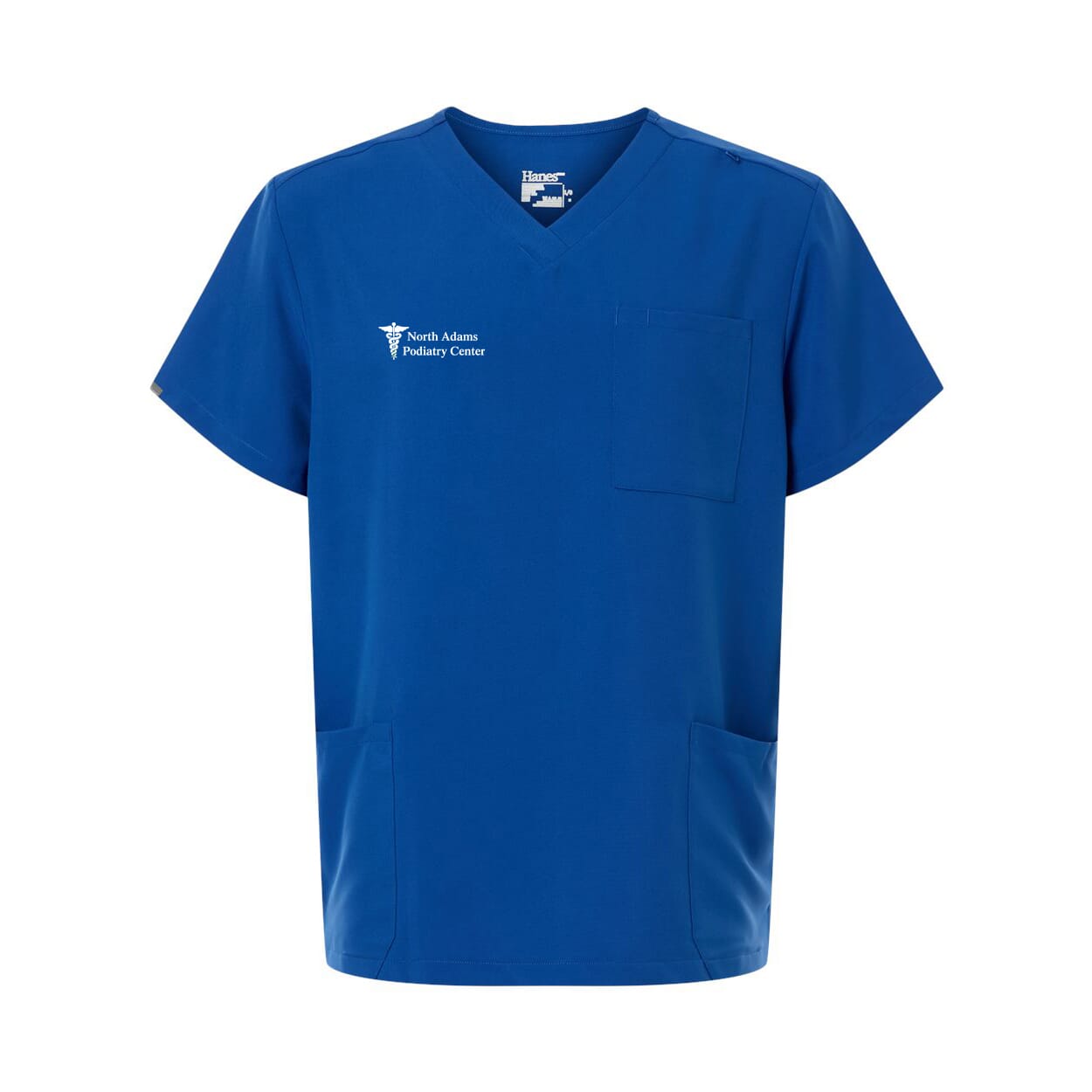 Men's Hanes V-Neck 3 Pocket Scrub Top