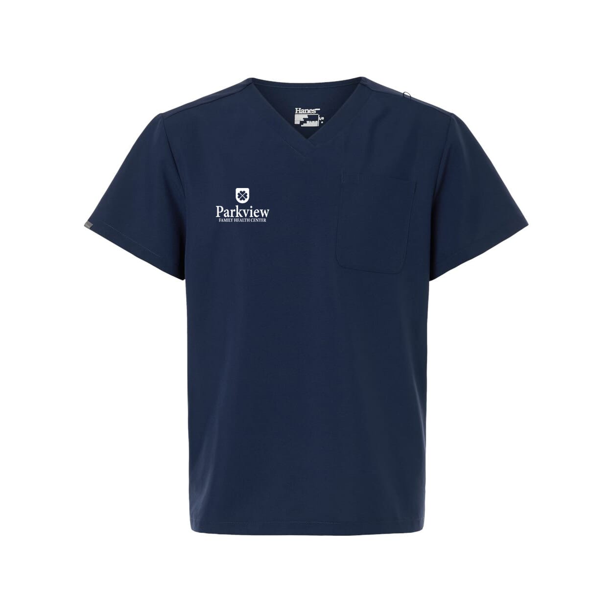 Men's Hanes V-Neck 1 Pocket Scrub Top